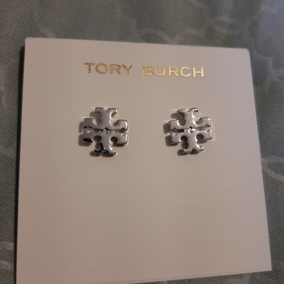 Tory Burch kira stud earrings silver new - Picture 8 of 10
